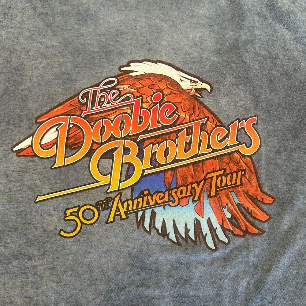 Doobie Brothers 50th Anniversary Concert Tour T-Shirt Size L Large 70’s Rock